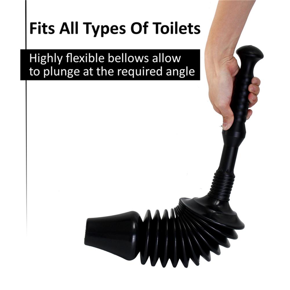 Heavy Toilet Plunger Toilet Suction Flexible Powerful Toilet Suction Sewer Pipe Dredger Rubber Head Plastic Handle Detachable