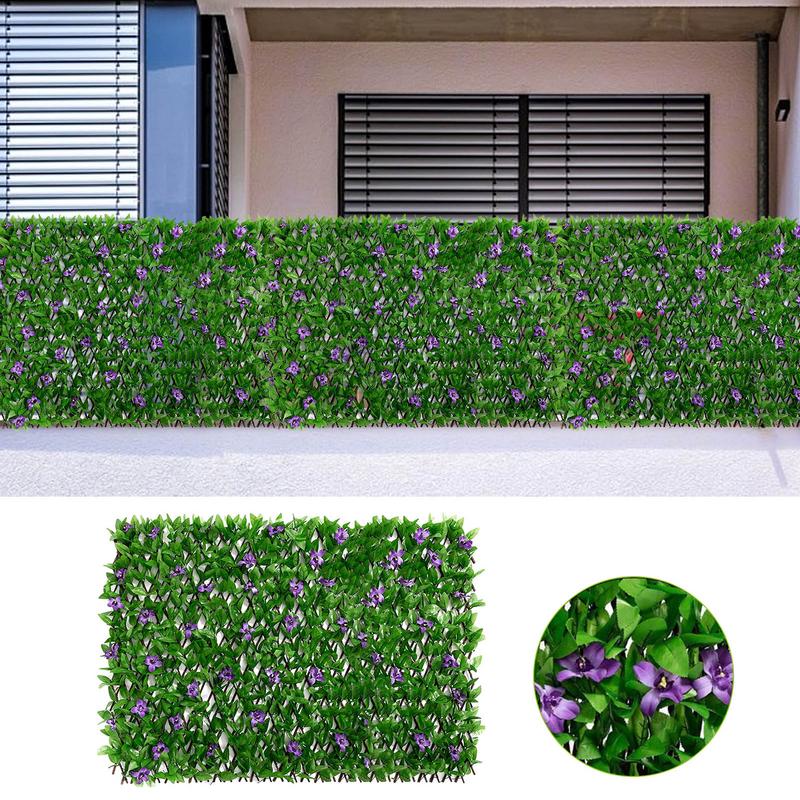 Retractable Artificial Garden Fence Expandable Wood Vines Privacy Fence Rattan Wall Hanging Creeper Ivy Plant Decoration