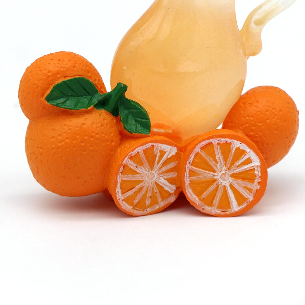Glas imiteret appelsinjuice flaske magnetisk køleskab pind køkken dekoration 3d frugt orange sød samling køleskab magnet