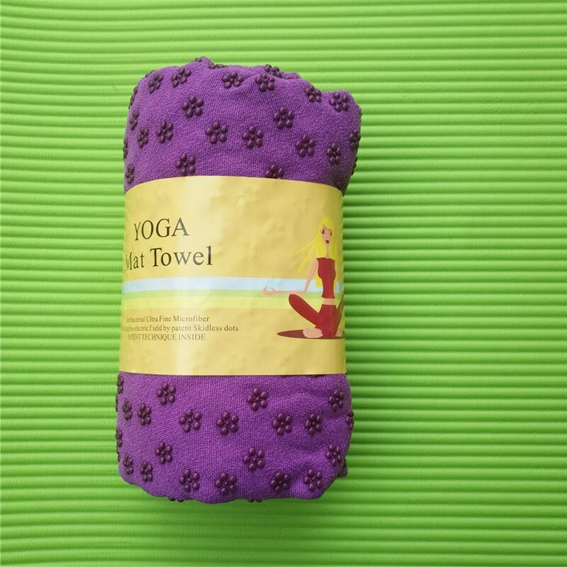 Toallas antideslizantes para yoga, 183x63cm, para gimnasio, viajes, Camping, Golf, fútbol, deportes al aire libre: purple