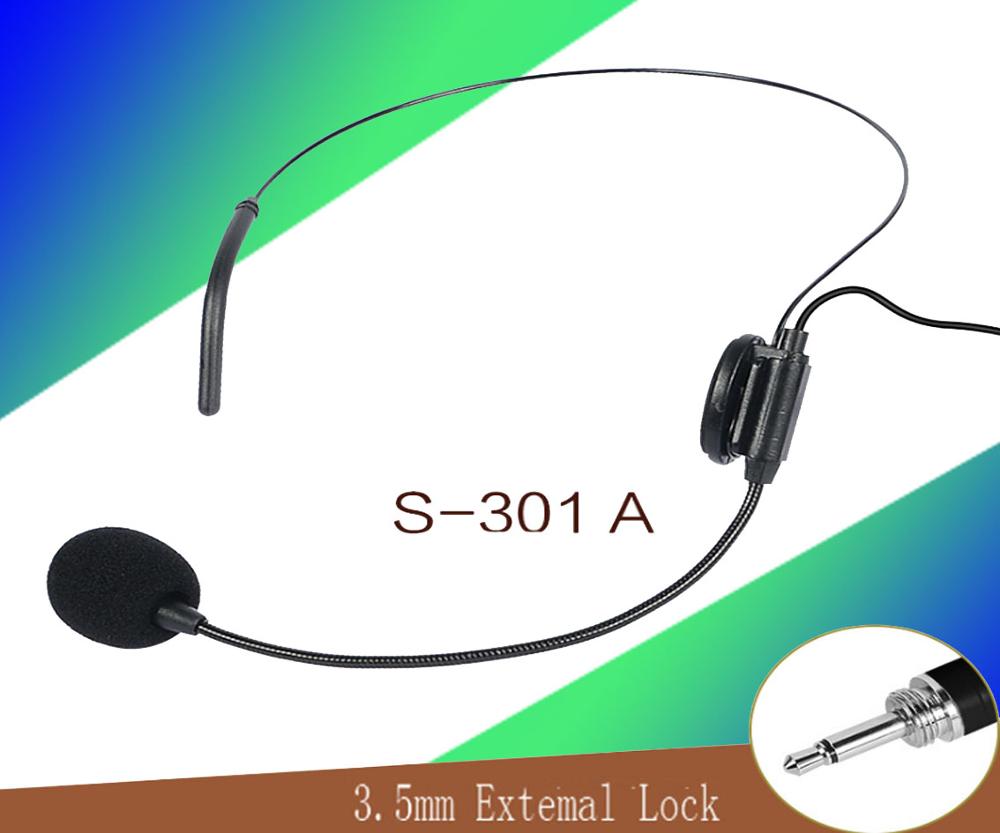 Male Screw Thread Lock 3.5 mm Jack Plug Headset Microphone For Wireless Microphone BodyPack Transmitter: A