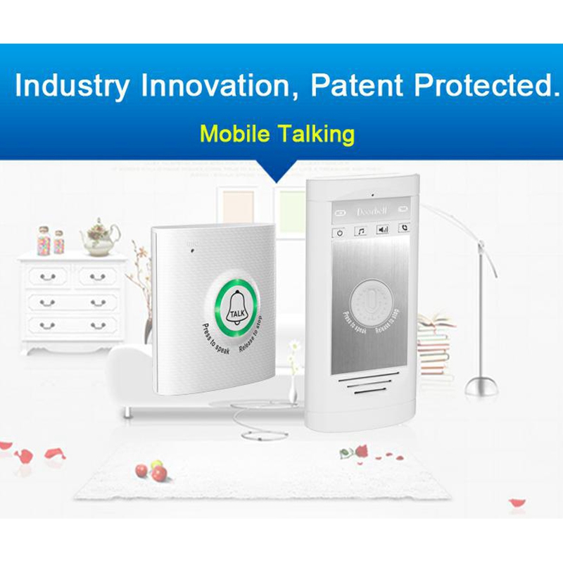 2.4G Wireless Intercom Doorbell Voice 2-Way Intercom Doorbell For Home Security Access Control System Intercom Doorbell