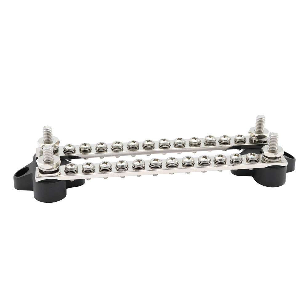 Dual Row Bus Bar Electrical Terminal Block Junction Box Contacts 12V 150A 4 Studs Car Styling High Current Large voltage/current