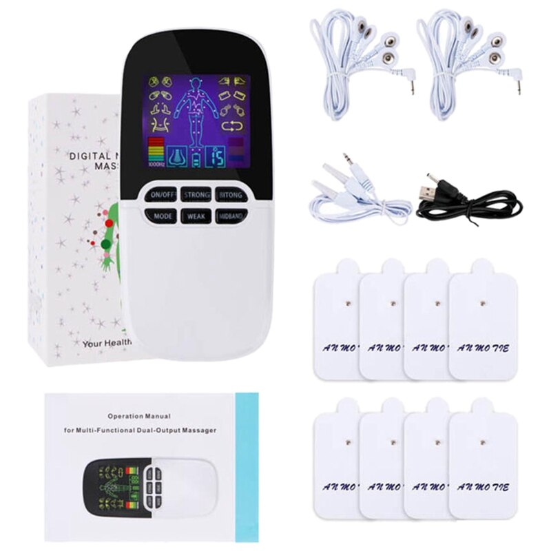Rechargeable TENS Unit Health Herald Digital Therapy Machine EMS TENS Machine Physiotherapy Body Neck Massage: Default Title