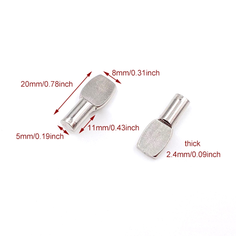 100pcs Shelf Pins Home Office Holder Support Pegs Furniture Study Multifunctional Spoon Shape Accessories For Cabinet Bookcase