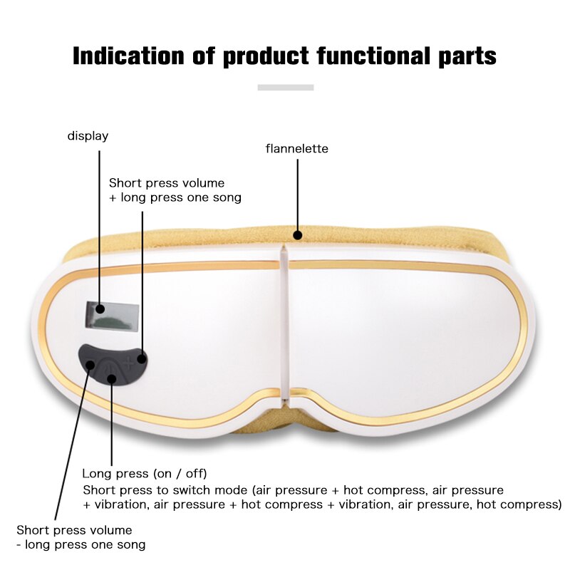 Eye Massager Smart Eye Protector Air Pressure Eye Massager Music Eye Care Eye Massage Multi-function Eye Protector