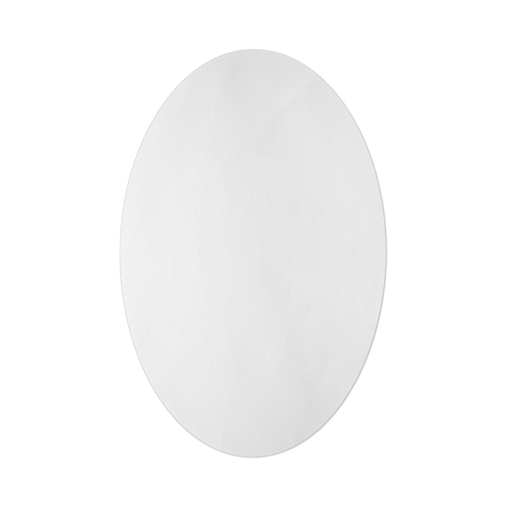 Self-adhesive Acrylic Mirror Wall Stickers Oval Rectangle Reflective Glass Decals Bathroom Dedroom Decoration: silver oval / 17x27cm