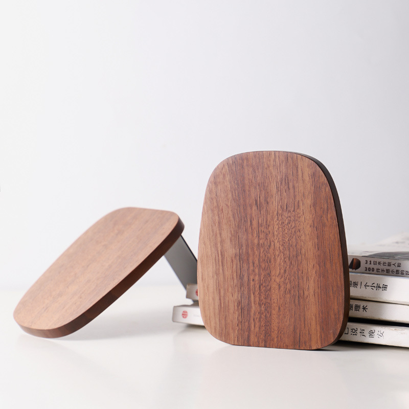 Walnut Wood Book Stand Desktop Organizer Desktop Office Home Bookends Book Ends Stand Holder Shelf