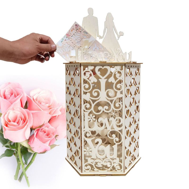 Salediy tre bryllup kort boks rustikk hilsen skilt holder jubileumsfest forsyning