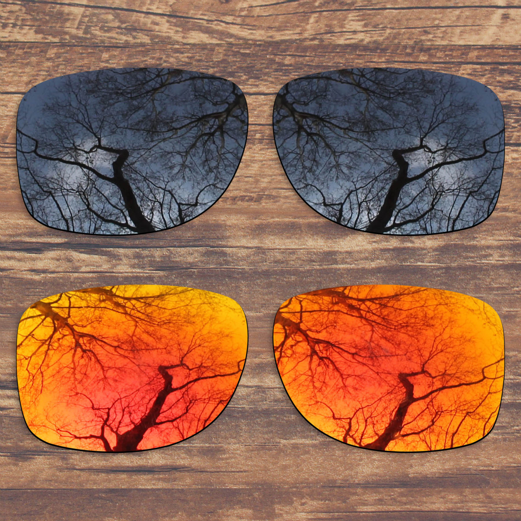 ToughAsNails Polarisierte Ersatz Linsen für Oakley Gauge 8 L OO4124-62 Sonnenbrille-Mehrere Optionen: Black and Fire Red