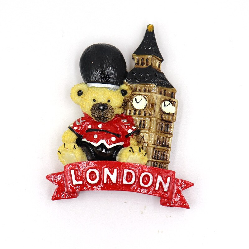 Recuerdo de turismo nacional de Inglaterra de Londres, imán de resina 3D para refrigerador, pegatina para decoración del hogar, adornos,: 20