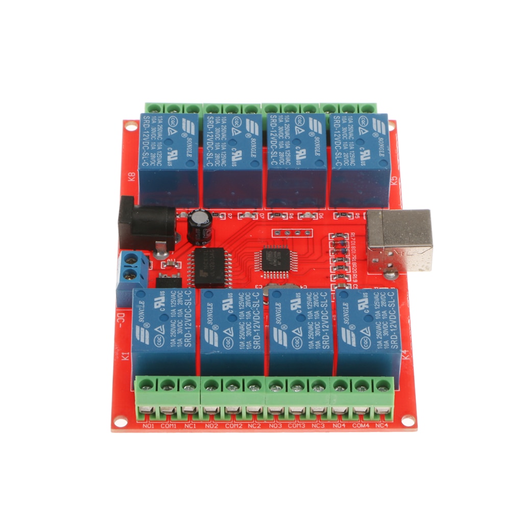 12V 8 Channel USB Relay Module USB Control Switch PC Intelligent Controller