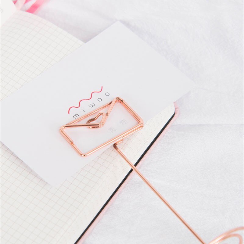 Clips con forma de dibujos animados para mensaje, Bloc de notas de hoja de tortuga, flamenco, carpeta de marcos de foto metálicos, soporte de tarjeta de escritorio para negocios en casa: 8
