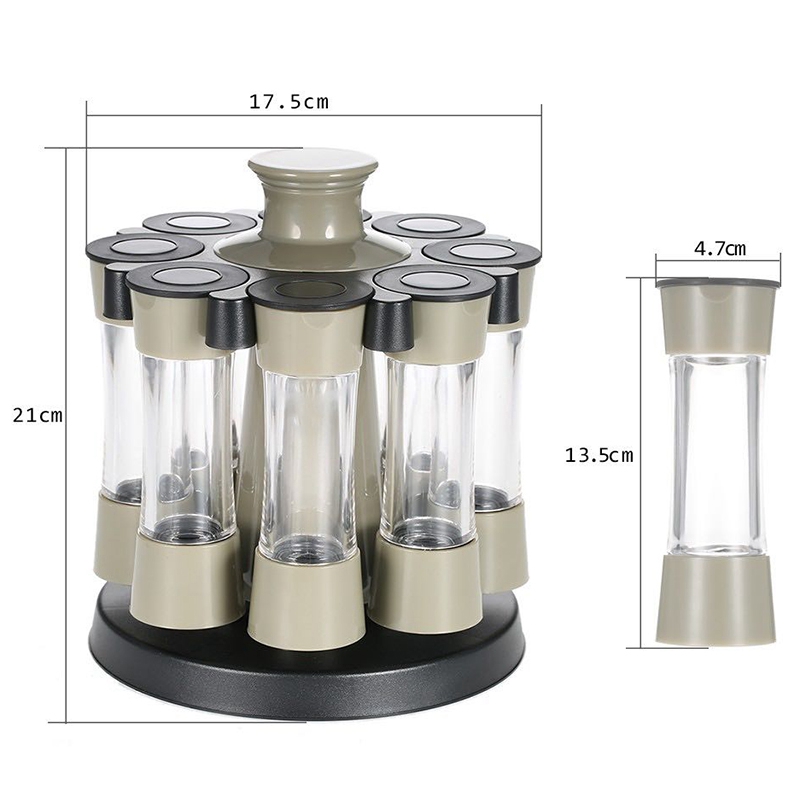 8 Stks/set Multi-purpose Kruiden Jar Fles Plastic Kruiden Tank Thuis Kruiden Jar Voor Zout/Mill/Saus spice Keuken Tool