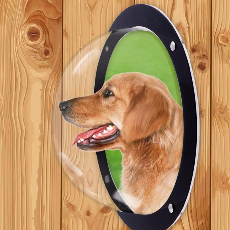 Dog Fence Window Clear View Dome Pet Peek Window XL Size for Dog/Cat/Horse WF1021