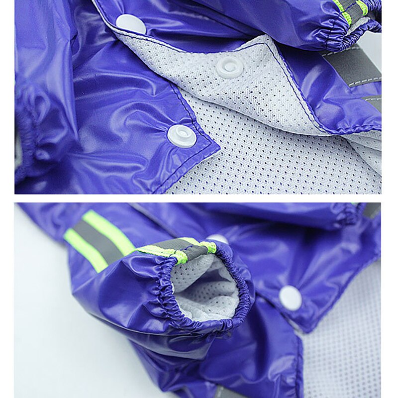 Dog Raincoat Pet Waterproof Detachable Rain Jacket Dogs Water Resistant Clothes Floral Patterns Trench Coat for Rainy Day