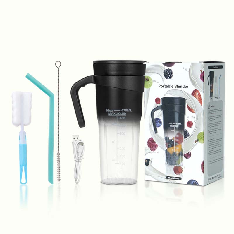 tragbar USB wiederaufladbar Multi-Funktion Mixer Tasse Juicer Pro schüttelt Smoothies 470ML Juicer Flasche mit Stroh