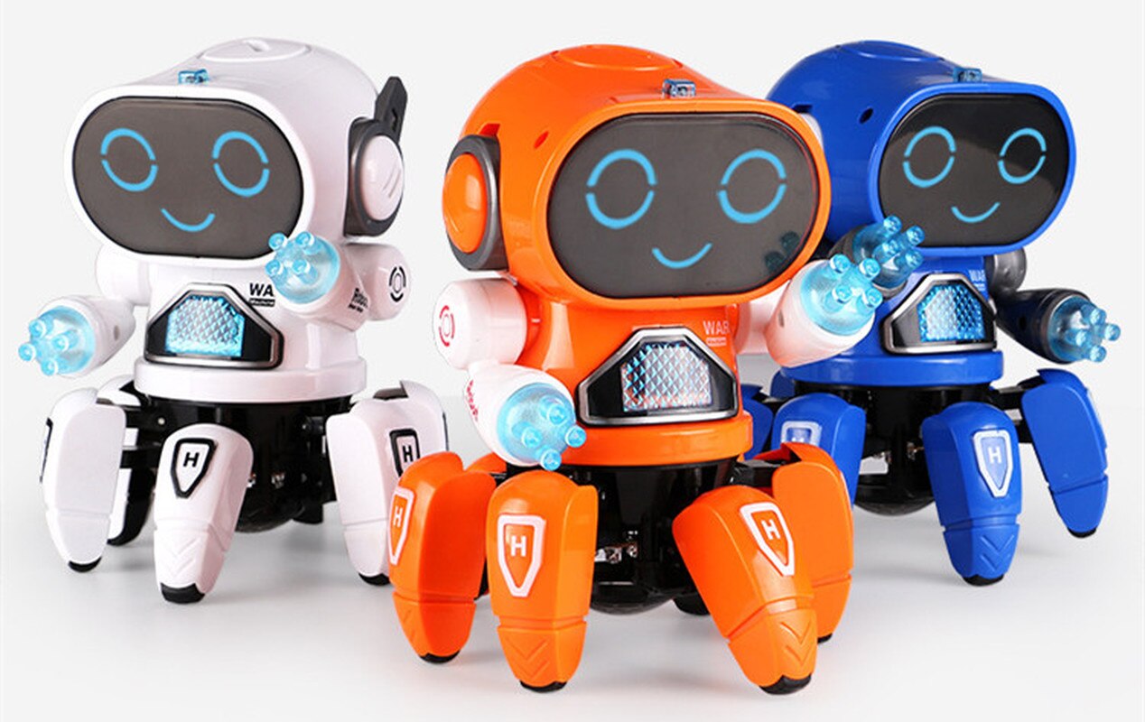 Intelligent Jouet de Danse Robot Six Griffes Danse Robot Intelligent LED Musique Nina Robot Jouet Pour Enfants D'anniversaire