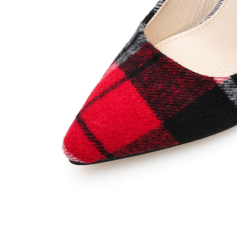 checkered shoes high heels sandals women's office shoes Dress Stilettos heels closed toe sandals blue heels pointed sandals