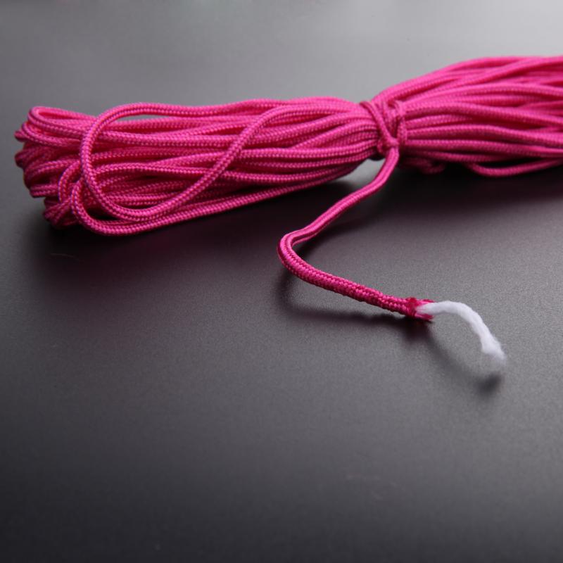 Paracord-Cuerda de paracaídas para acampar, cuerda de 2mm, 50 pies, 15M, núcleo de un soporte, cordones de cuerda, escalada, senderismo, accesorios al aire libre