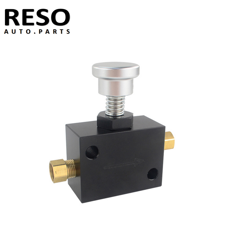 Brake lock Manual Brake line Lock hydraulic brake park lock Pressure Holder Inlet and outlet 1/8 NPT for Disc Drum Black