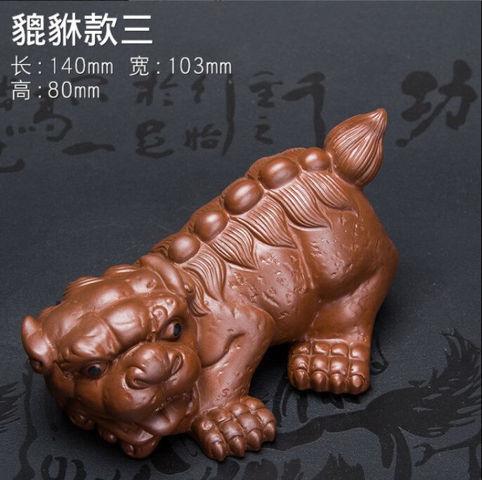 Toad thé ornements pour animaux de compagnie violet argile violet sable thé pour animaux de compagnie à la main en céramique thé accessoires décoration de la maison artisanat thé outils