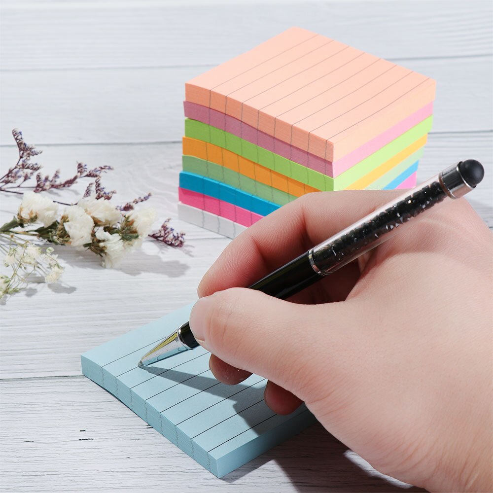 1PC About 80 Pages Office Sticky Notes Memo Pad Bookmark Memo Sticker Paper Adhesive Diary Marker Stationery