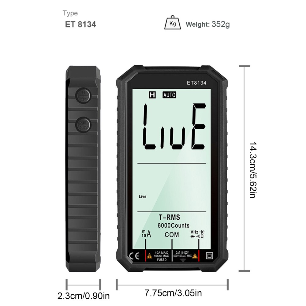 Voltmeter Multimeter Measuring Instrument Analytical Instruments Ohmmeter ABS Multifunction Measurement Direct Current Voltage