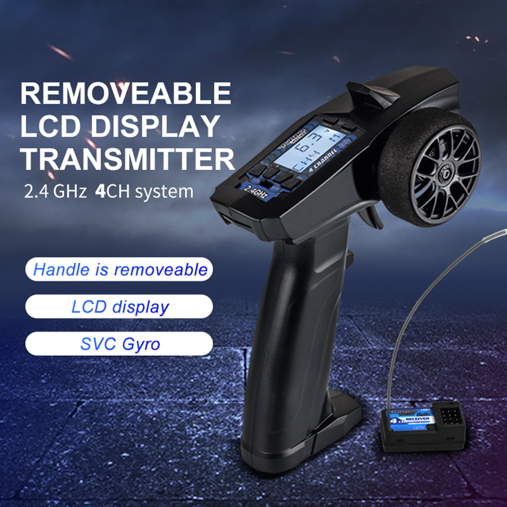 4 Channels RC Transmitter VT System for RC Car Truck Waterproof Compact