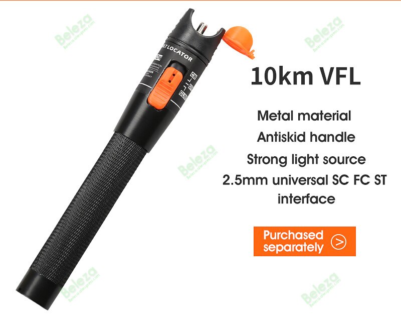 Fiber Optic FTTH Tool Kit AUA-6C Fiber Cleaver Optical Power Meter 10MW Visual Fault Locator Wire stripper