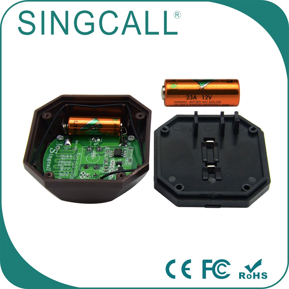 SINGCALL Restaurant Wireless Calling System Pager, Hamburger Pager, Service Caller APE560 Wood Pager