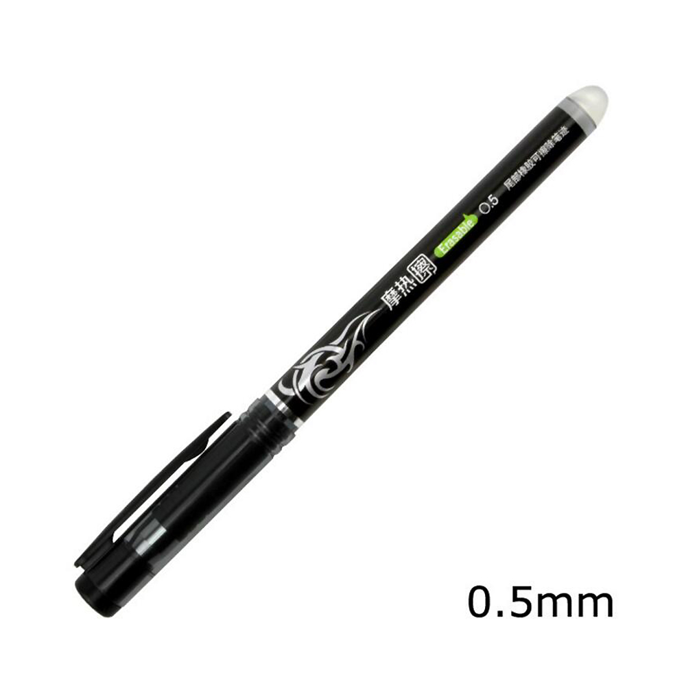 2pcs 0.5mm Eeasable Pen Black Blue Gel Ink Pens For School Kids Students Stationery Set 3: 2pcs black