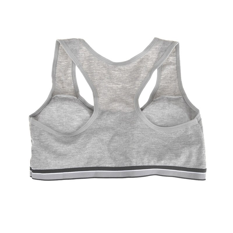 Cotton Young Girls Training Bra Puberty Gym Underwear Wireless Teenager Girls Sport Bra With Chest Pad Teens Girls Sports Bra