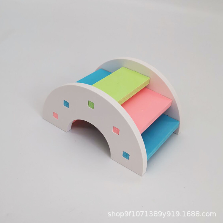Escalera para hámster, puente de arcoíris, juguetes para mascotas, puente de plástico, juguetes colgantes, accesorios para jaulas de animales pequeños, producto bonito para para mascotas: Multicolor