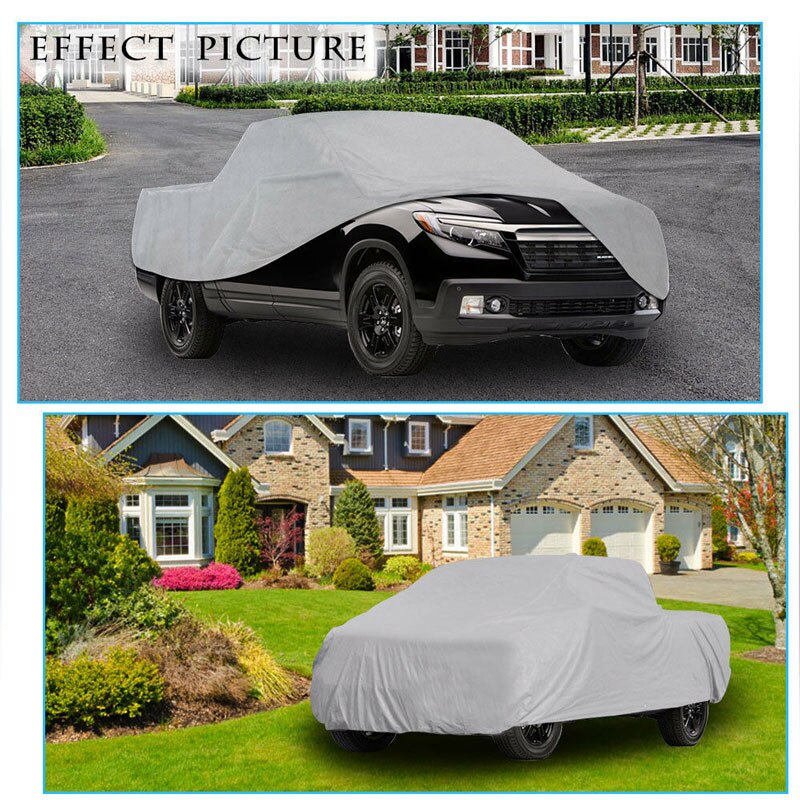 Premium Truck Cover Outdoor Tough Waterproof Sun UV Rain Heat Resistant Pickup: 250" L x 80" W x 65" H in