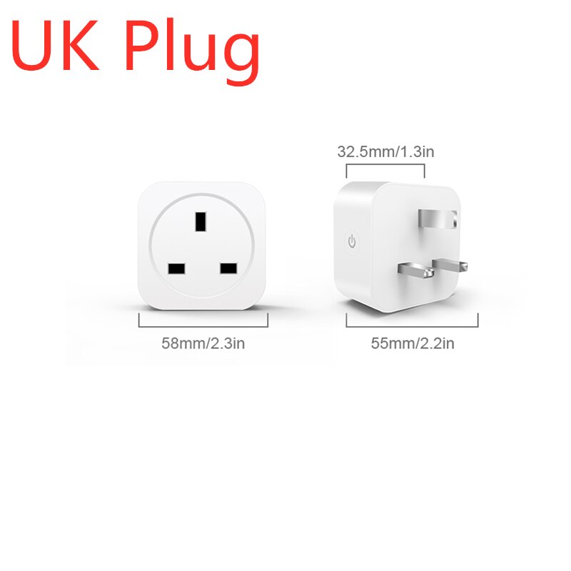 Mini Smart Socket WiFi Draadloze Socket US UK EU ZA Plug Smart Home Voice Afstandsbediening Timer Werk met Alexa google Home IFTTT: UK Plug 03