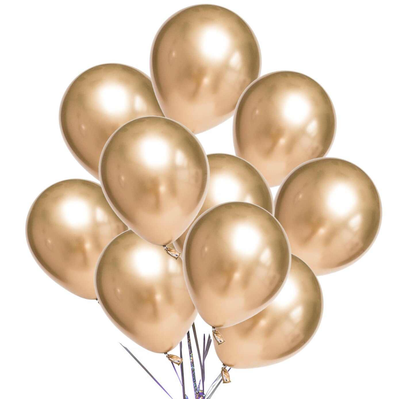 Lyserød guld ballon krans gør guld krom ballon fødselsdage bryllup baby shower fester fest dekorationer: 10 stk krom guld
