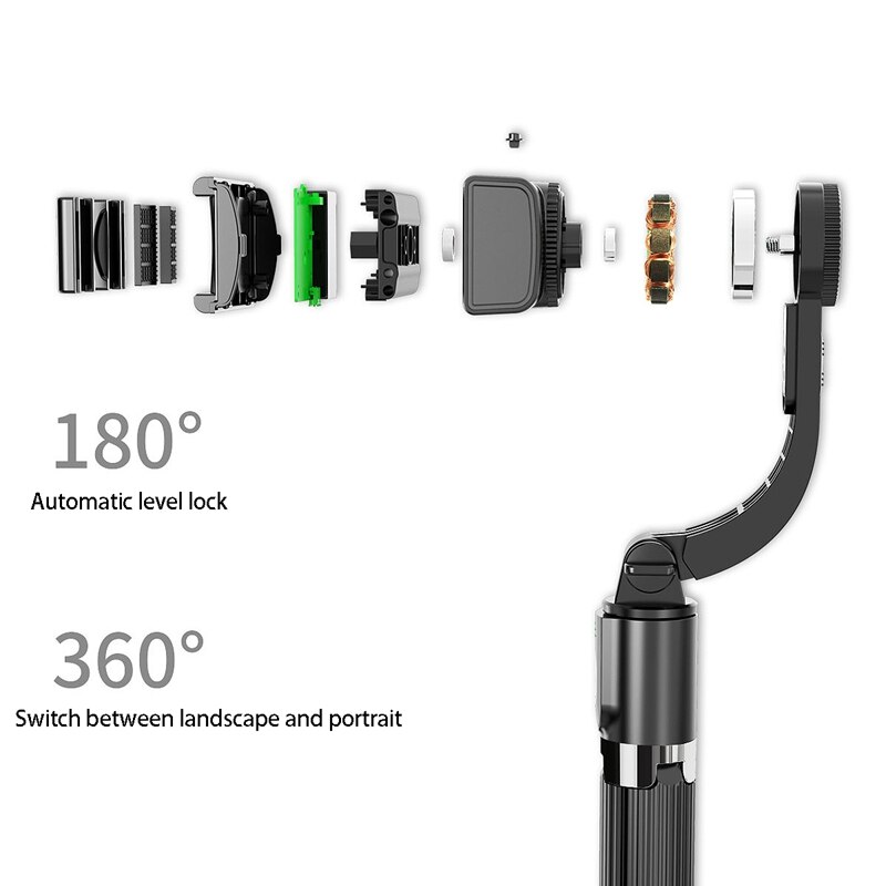 Faltbare Stabilisator mit Bluetooth Drahtlose Fernbedienung, 360 grad Drehung, Tragbare Versenkbare Selfie Stock Stativ