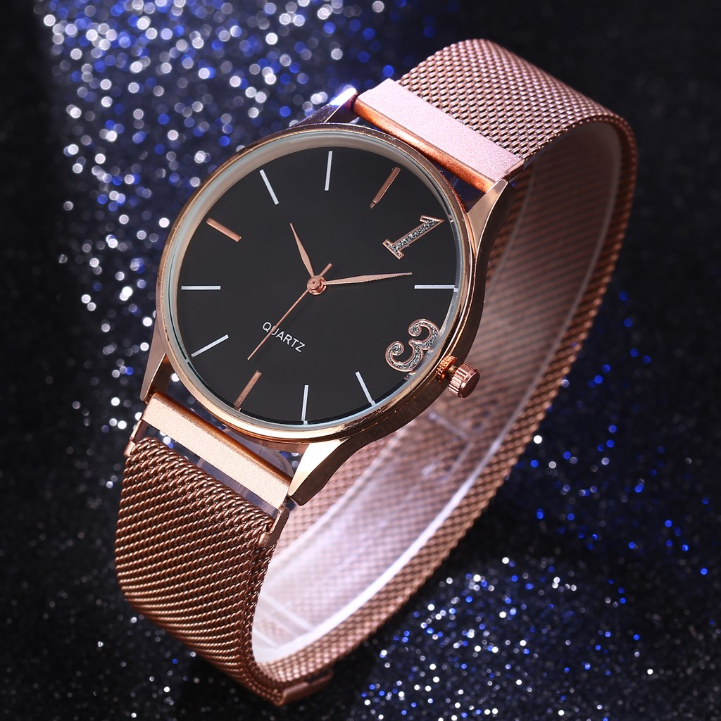 Relógio de pulso com fivela magnética, relógio fashion para amantes com design exclusivo, feminino e masculino, casual, presente de dia dos namorados