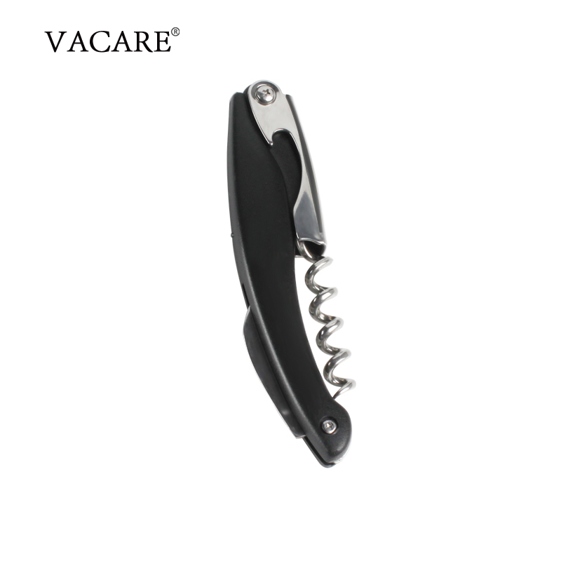 Rvs Flesopener Roestvrij Staal Wijn Opener Professionele Wijn Mes Alle-In-Een Corkscrew Bier Cap Opener: Black1