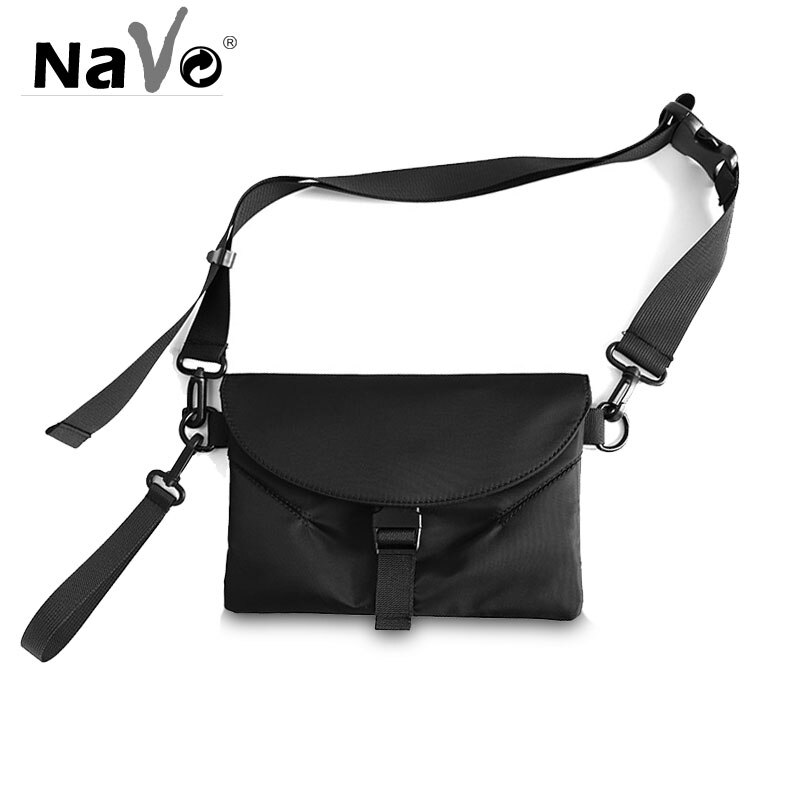 Semplice Nero borsa a tracolla in nylon per 7.9 &#39;&#39;Ipad casuale Crossbody borse di nylon Impermeabile messaggero Borsa Pacchetto della Borsa fionda Borsa