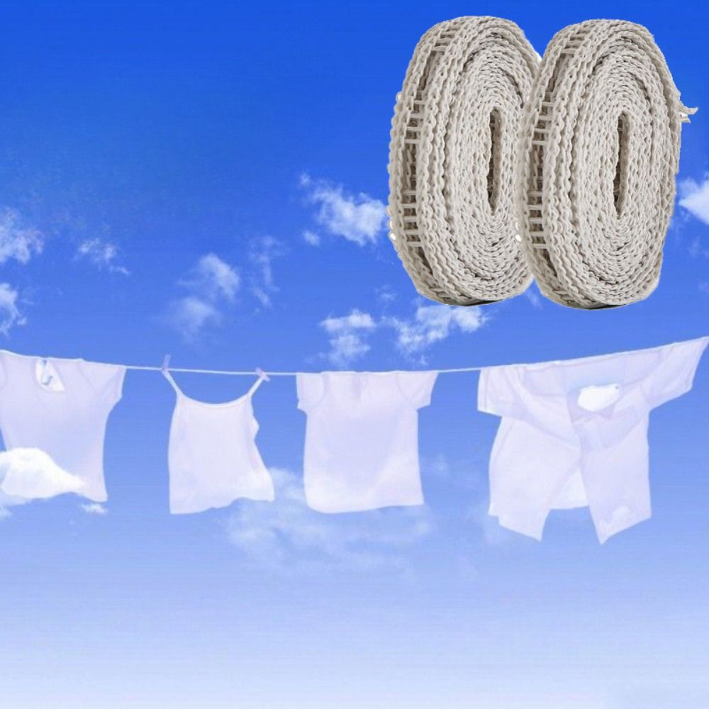 Tendedero portátil a prueba de viento, longitud ajustable, ahorro de espacio, cuerda para colgar para acampar con ganchos, colgador de ropa para coche, mochilero, 2 uds.