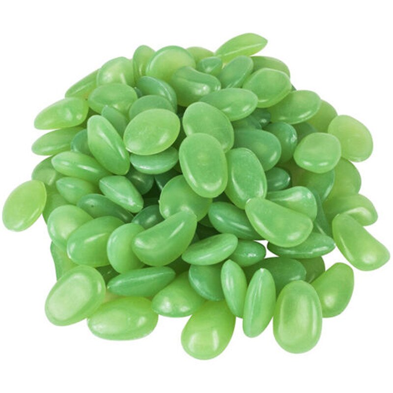 100Pcs Glow in the Dark Garden Pebbles Glow Stones Rocks for Walkways Garden Path Patio Lawn Garden Yard Decor Luminous stones