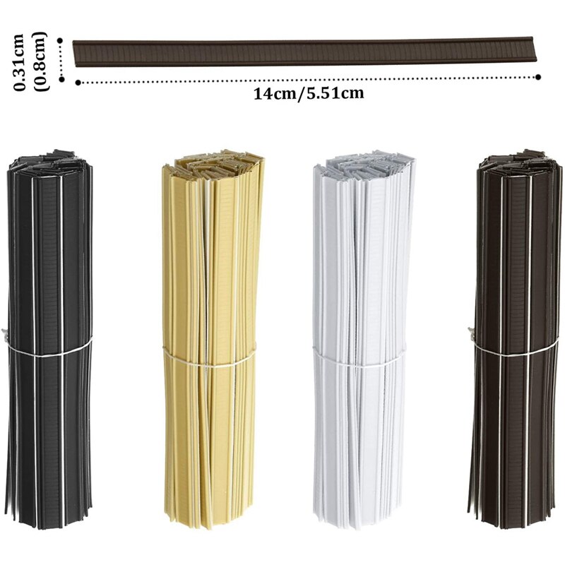 200 Pieces Peel and Stick Tin Ties 5.5 Inch Coffee Bag Ties for Bag Sealing Strips and Food Storage