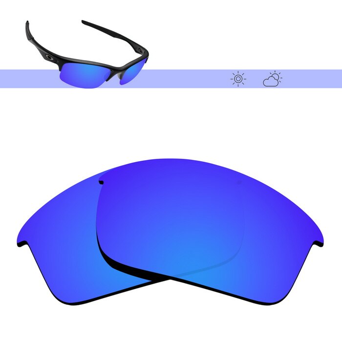 Glintbay Polarized Replacement Sunglasses Lenses for Oakley Bottle Rocket-Multiple Options: Deep Blue Mirror