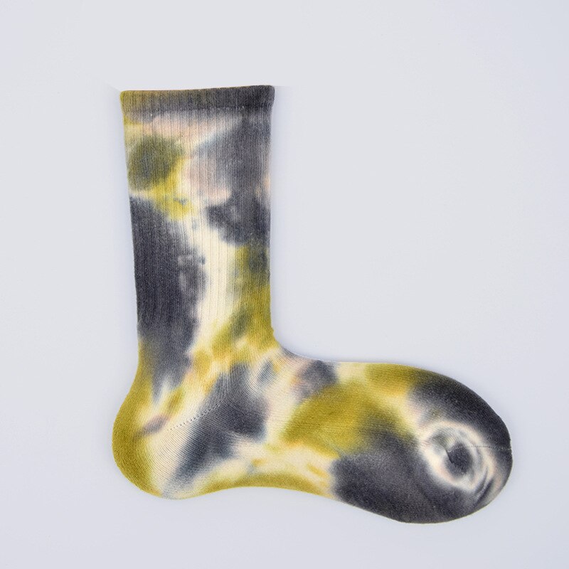 Unisex skarpety sportowe Tie Dye koszykówka skarpety piłkarskie oddychająca Streetwear Hip Hop deskorolka Casual skarpety skarpety rowerowe bawełna: Color9