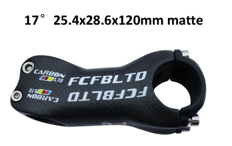FCFB 3 K Carbon Fiber MTB Fiets Stuurpen 31.8 MM Carbon Racefiets Stuurpen Fietsen Stuur 6/17 Graden 80 90 100 110 120 130 MM: 17 degree 120mm