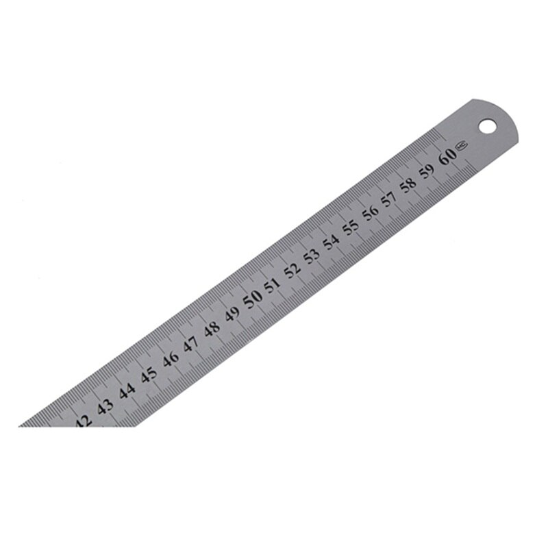 Régua reta de medição de metal inoxidável de 60cm