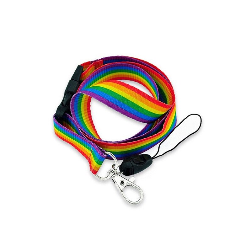 Regenboog Mobiele Telefoon Bandjes Hals Lanyards Voor Sleutels Id Kaart Mobiele Telefoon Usb Houder Hang Touw Singels