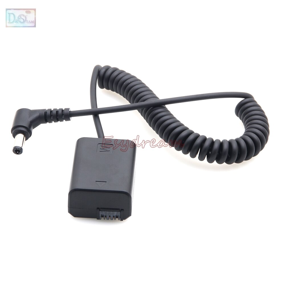 NP-FW50 FW50 Dummy Batterij Koppeling Adapter met DC Male Connector Power Opgerolde Kabel voor Sony A7 II A6500 A6400 a6300